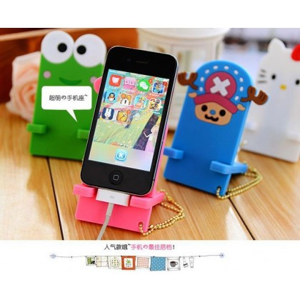 {M'SIA STOCK} Cartoon Handphone/Mobile Stand Holder Accessories 人气橡胶手机座可爱卡通手机支架Telephone