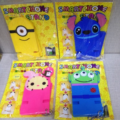 {M'SIA STOCK} Cartoon Handphone/Mobile Stand Holder Accessories 人气橡胶手机座可爱卡通手机支架Telephone