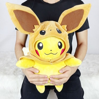 {READY STOCK} POKEMON PIKACHU EEVE SOFTTOYS/PLUSHTOYS/KIDSTOYS 50CM 宝可梦皮卡丘伊布娃娃玩具公仔50厘米 Anak Patung