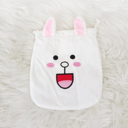 {M'SIA STOCK} Big Size Cartoon Drawstring Pocket Mini Storage Bag Portable 21cm 卡通（大号）抽绳口袋/化妆包学生女可爱收纳包抽绳束口袋7寸 poket tali