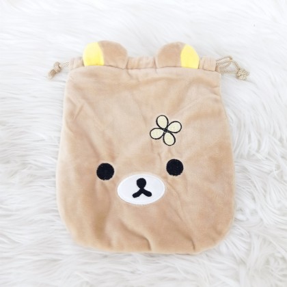 {M'SIA STOCK} Big Size Cartoon Drawstring Pocket Mini Storage Bag Portable 21cm 卡通（大号）抽绳口袋/化妆包学生女可爱收纳包抽绳束口袋7寸 poket tali