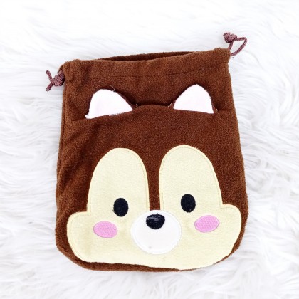 {M'SIA STOCK} Big Size Cartoon Drawstring Pocket Mini Storage Bag Portable 21cm 卡通（大号）抽绳口袋/化妆包学生女可爱收纳包抽绳束口袋7寸 poket tali