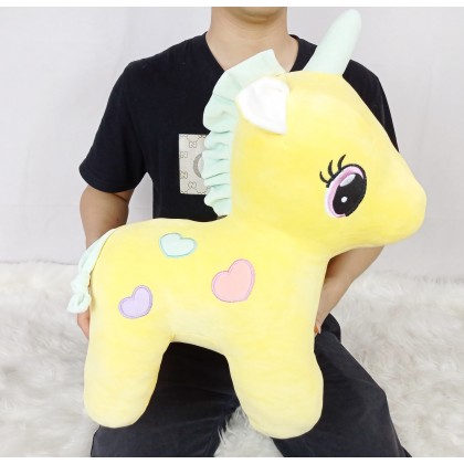 {M'SIA STOCK} UNICORN（STRETCH COTTON） STANDING SOFTTOYS/PLUSHTOYS/KIDSTOYS 50CM 太空棉3色爱心独角马娃娃玩具公仔50厘米 Patung Beruang