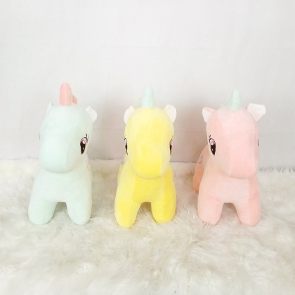 {M'SIA STOCK} UNICORN（STRETCH COTTON） STANDING SOFTTOYS/PLUSHTOYS/KIDSTOYS 50CM 太空棉3色爱心独角马娃娃玩具公仔50厘米 Patung Beruang