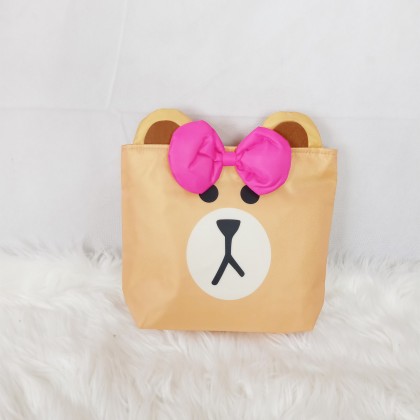 {READY STOCK} CARTOON SMALL HANDY BAG 21cm 7inch 卡通手拿包手提帆布袋小拎包便当袋 7寸Beg Shopping
