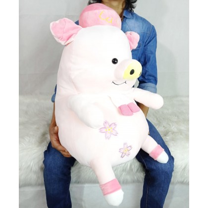 {M'SIA STOCK} PIG LULU（STRETCH COTTON） SOFTTOYS/PLUSHTOYS/KIDSTOYS/DOLL 50CM 露露豬娃娃玩具公仔50厘米 Anak Patung