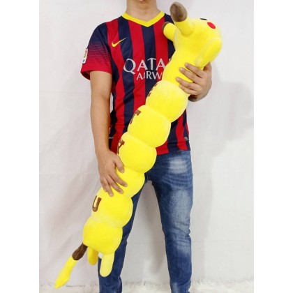 {M'SIA STOCK} CATERPILLAR PIKACHU（Stretch Cotton）Long Pillow SOFTTOYS/PLUSHTOYS/KIDSTOYS 100CM 毛虫皮卡丘娃娃玩具公仔100厘米 Anak Patung