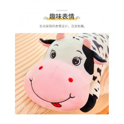 {M'SIA STOCK} DAIRY COW（STRETCH COTTON）Long Pillow SOFTTOYS/PLUSHTOYS/KIDSTOYS/DOLL 120CM 乳牛太空棉娃娃玩具公仔120厘米 Anak Patung