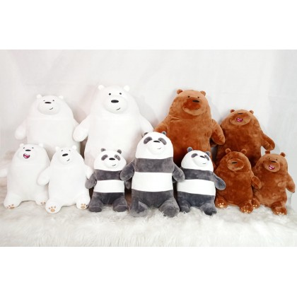 {M'SIA STOCK} We Bare Bears SOFTTOYS/PLUSHTOYS/KIDSTOYS/DOLL 50CM 咱们裸熊娃娃玩具公仔50厘米 Anak Patung