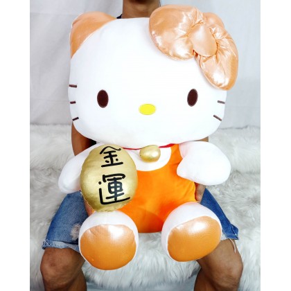 {M'SIA STOCK} Hello Kitty SOFTTOYS/PLUSHTOYS/KIDSTOYS/DOLL 60CM 坐姿祝福凯蒂猫娃娃玩具公仔60厘米 Anak Patung