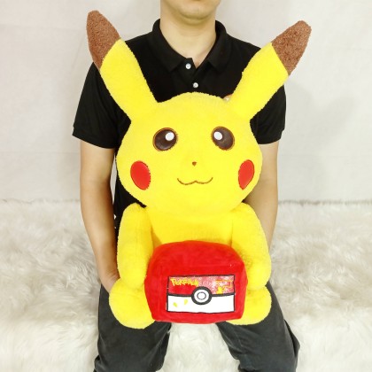 {M'SIA STOCK} Pokemon Pikachu SOFTTOYS/PLUSHTOYS/KIDSTOYS/DOLL 50CM 抱物宝可梦皮卡丘娃娃玩具公仔50厘米 Anak Patung