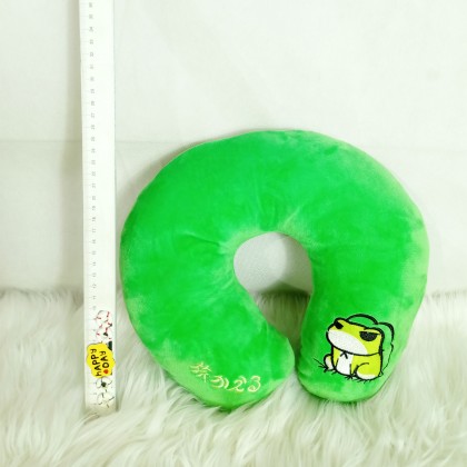 Pillow U-Shape Travel Frog SOFTTOYS/PLUSHTOYS/KIDSTOYS/DOLL U枕青蛙旅行娃娃玩具公仔