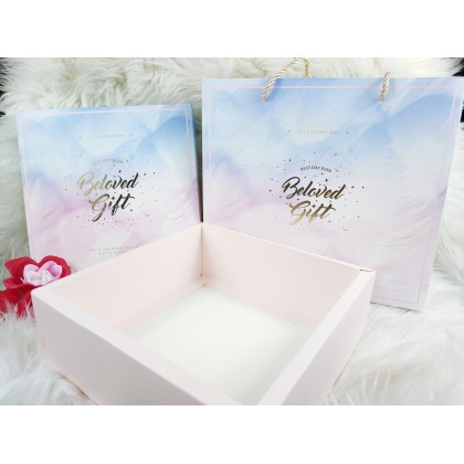 {READY STOCK} 1 Set Gift Box [Box + Paper Bag] Festival Wedding Valentine Days Door/Party Gift Box 伴手礼盒结婚喜糖盒包装盒手提袋套装