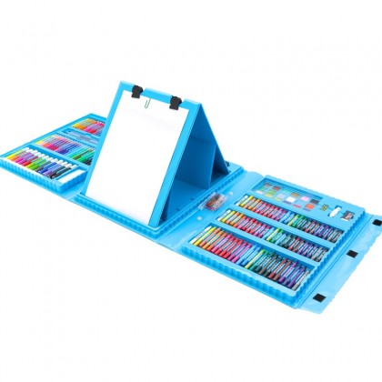 {M'SIA STOCK} 208 Pcs Stationery Kids Painting Board Pen Colour Crayon Marker Pencil Drawing Art Set With Storage Case Children Set Tools 208只儿童彩色笔文具套装Lukisan Set