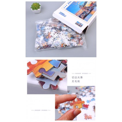 1000pcs Mini Puzzles DIY Educational Jigsaw Framed Puzzle 成人1000片 彩虹地球星空圆形 益智卡通定制平面拼图玩具