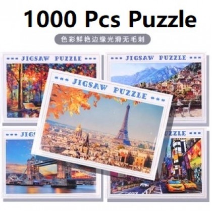 1000pcs Mini Puzzles DIY Educational Jigsaw Framed Puzzle 成人1000片 彩虹地球星空圆形 益智卡通定制平面拼图玩具