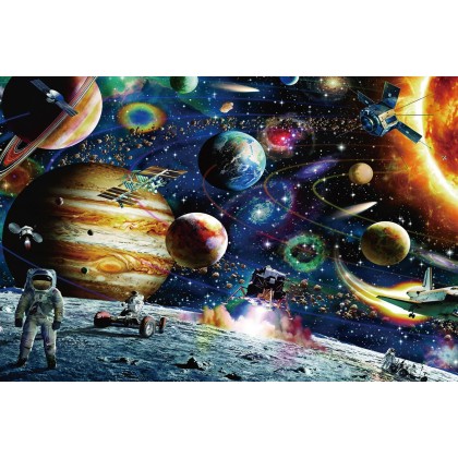 1000pcs Mini Puzzles DIY Educational Jigsaw Framed Puzzle 成人1000片 彩虹地球星空圆形 益智卡通定制平面拼图玩具