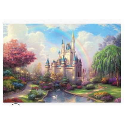 1000pcs Mini Puzzles DIY Educational Jigsaw Framed Puzzle 成人1000片 彩虹地球星空圆形 益智卡通定制平面拼图玩具