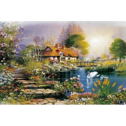 1000pcs Mini Puzzles DIY Educational Jigsaw Framed Puzzle 成人1000片 彩虹地球星空圆形 益智卡通定制平面拼图玩具