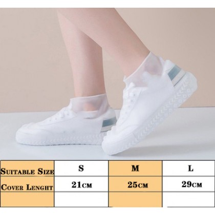 S size Waterproof Shoes Cover Environmental Protection Reusable Anti-Slip  S尺码硅胶鞋套防水加厚防滑 Penutup Kasut Kalis Air