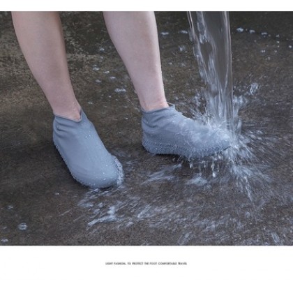 S size Waterproof Shoes Cover Environmental Protection Reusable Anti-Slip  S尺码硅胶鞋套防水加厚防滑 Penutup Kasut Kalis Air