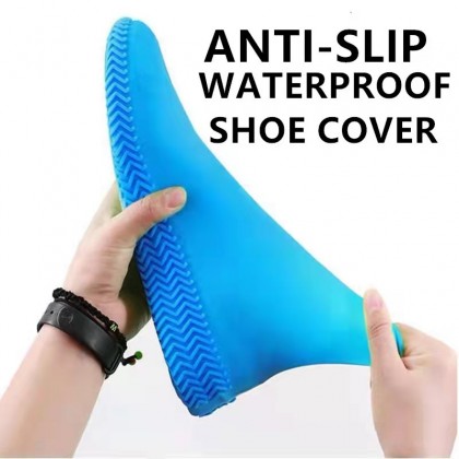 S size Waterproof Shoes Cover Environmental Protection Reusable Anti-Slip  S尺码硅胶鞋套防水加厚防滑 Penutup Kasut Kalis Air