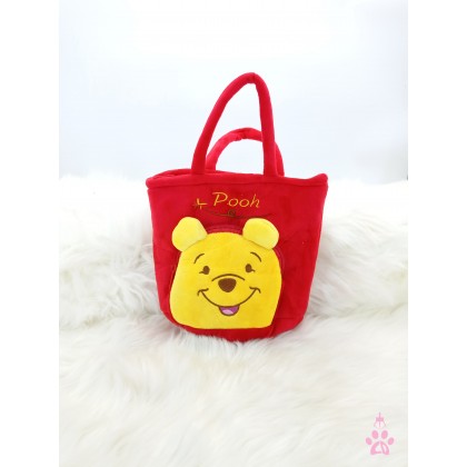 Winnie The Pooh/Peppa Pig/Rilakkuma/Line/Hello Kitty Handbag SoftToys/PlushToys/KidsToys 8inch 24cm 卡通维尼/小猪佩奇/轻松熊手提包包娃娃玩具公仔 8寸