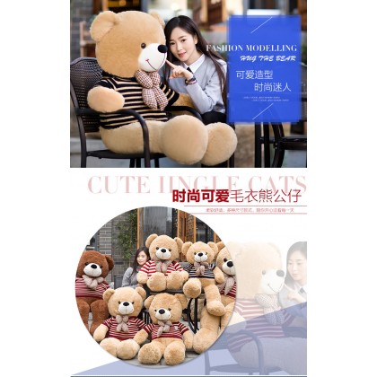 Dress Teddy Bear SOFTTOYS/PLUSHTOYS/KIDSTOYS/DOLL 80CM 毛衣泰迪熊娃娃玩具公仔80厘米
