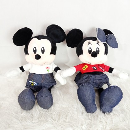 Disney Jeans Couple Mickey/Minnie SoftToys/PlushToys/KidsToys 25-35cm 迪士尼牛仔米奇米妮25厘米-35厘米 Disney Jeans Couple Mickey/Minnie SoftToys/PlushToys/KidsToys 25-35cm 迪士尼牛仔米奇米妮25厘米-35厘米