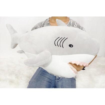 {M'SIA STOCK} Big Shark SoftToys/PlushToys/KidsToys 70cm 暖手鲨鱼娃娃玩具公仔70厘米 Patung Beruang