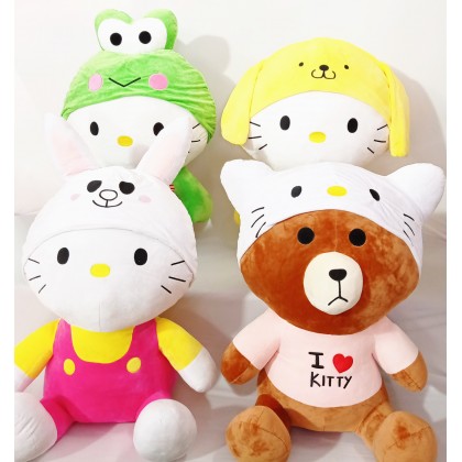 {M'SIA STOCK} KITTY/SALLY DUCK SOFT TOYS/PLUSH TOYS/KIDS TOYS 70CM 凯蒂猫/Line娃娃玩具公仔70厘米 Patung Beruang