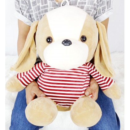 {M'SIA STOCK} Dog（Stretch Cotton）SoftToys/PlushToys/KidsToys 50cm 穿衣狗太空棉娃娃玩具公仔50厘米 Patung Beruang